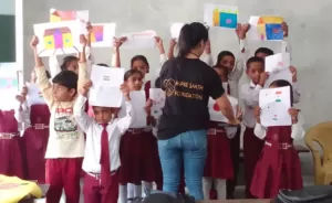 art competation orgainsed by aapke saath foundation in school in delhi