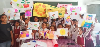 art competation orgainsed by aapke saath foundation in school in delhi