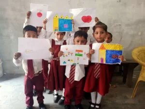 art competation orgainsed by aapke saath foundation in school in delhi