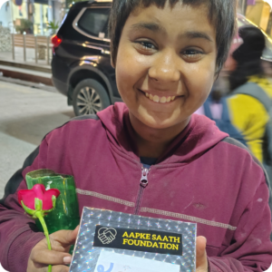 distributing food on new year charity drive