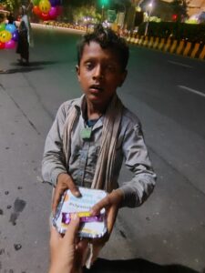 food donation to the road side kids to help them