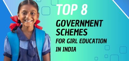 top 8 Government Schemes for Girl Education in India poster